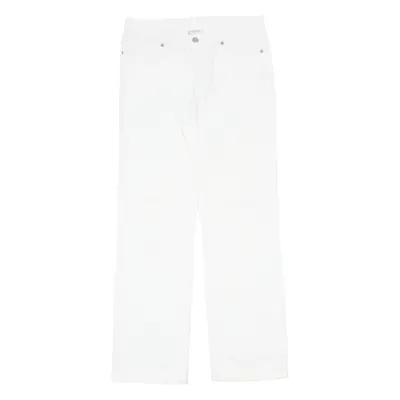 COLUMBIA Womens Corduroy Trousers White Regular Straight W32 L32