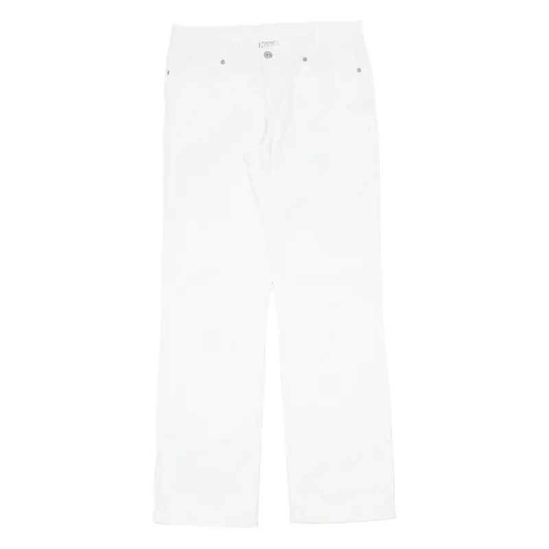 COLUMBIA Womens Corduroy Trousers White Regular Straight W32 L32