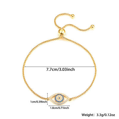 S925 Silver Devil Eye Bracelet with Full Diamond Eyes Series