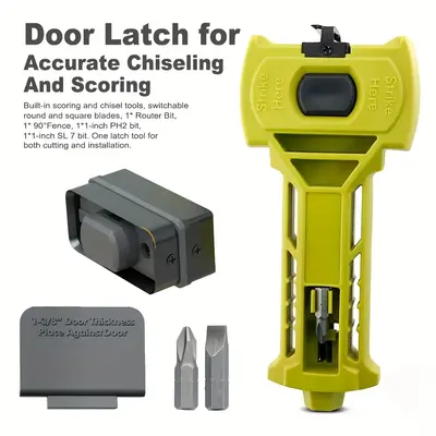 Door Latch Installation Kit, Door Latch Mortise Tool for Precise Scoring and Chiseling, Accurate Professional Installation, D...