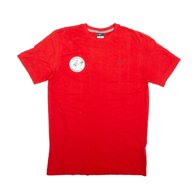 NIKE T-Shirt Red Short Sleeve Mens M