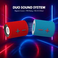 2-in-1 Wireless Speaker, Bluetooth Speaker Box With Fabric Weave Texture Design, FM Radio, Sports Speaker, Outdoor Speaker, G...
