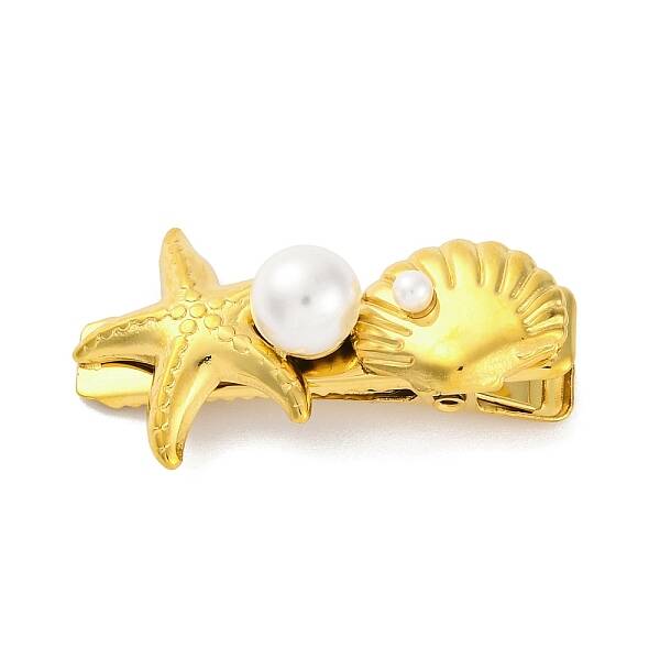 Starfish & Shell Shape 304 Stainless Steel Alligator Hair Clips