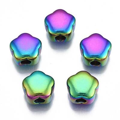 Rack Plating Rainbow Color 304 Stainless Steel Beads