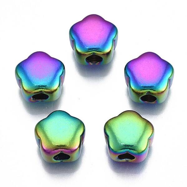 Rack Plating Rainbow Color 304 Stainless Steel Beads