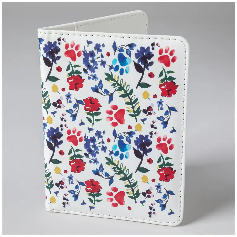 Paws Aboard Passport Wallet - Paw Buffalo Check