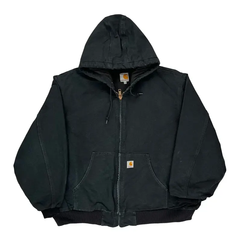 Made In Usa Carhartt Jacket - 2XL Black Cotton
