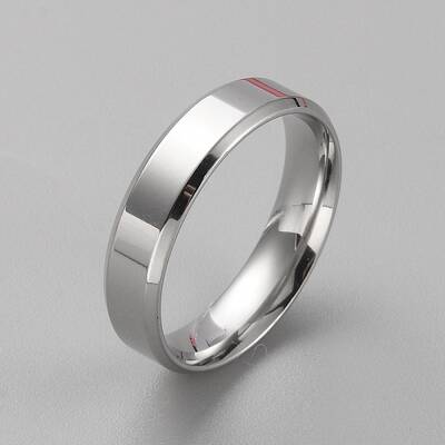 Stainless Steel Simple Plain Band Ring for Men Women