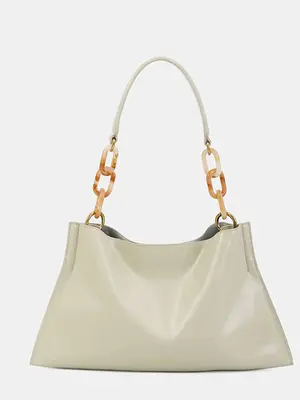 Smting soft leather chain hobo bag