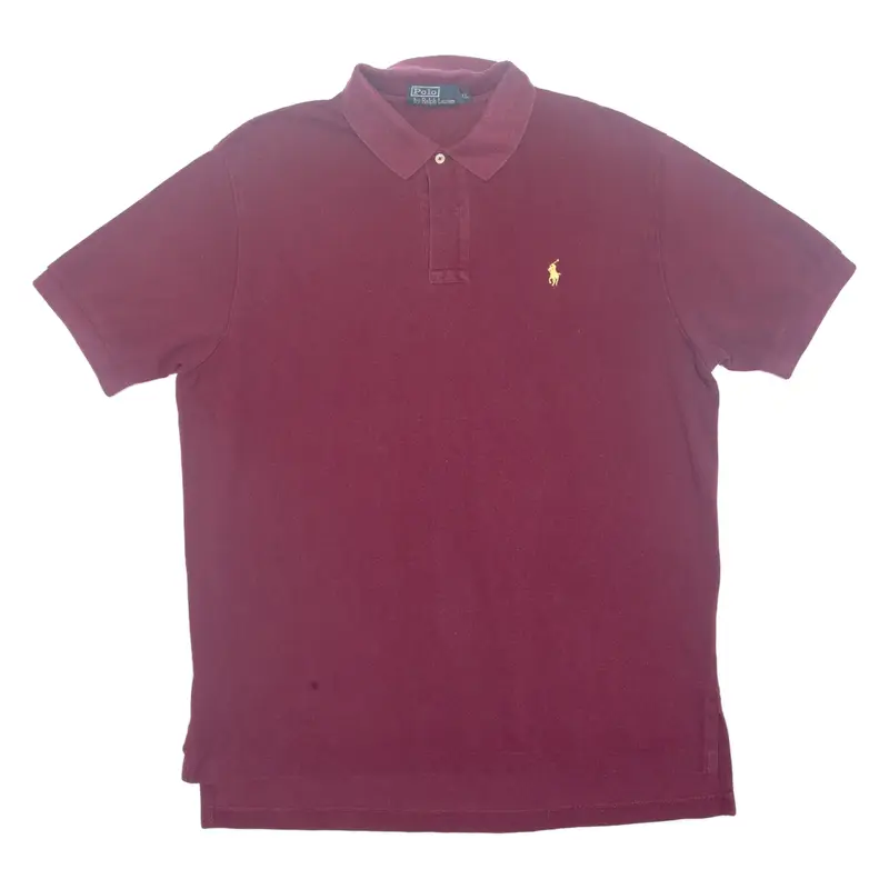 POLO RALPH LAUREN Mens Polo Shirt Maroon XL