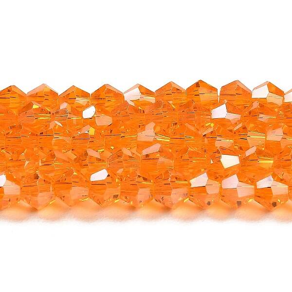 Transparent Electroplate Glass Beads Strands