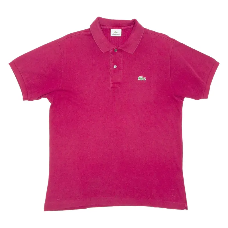 LACOSTE Mens Polo Shirt Maroon L