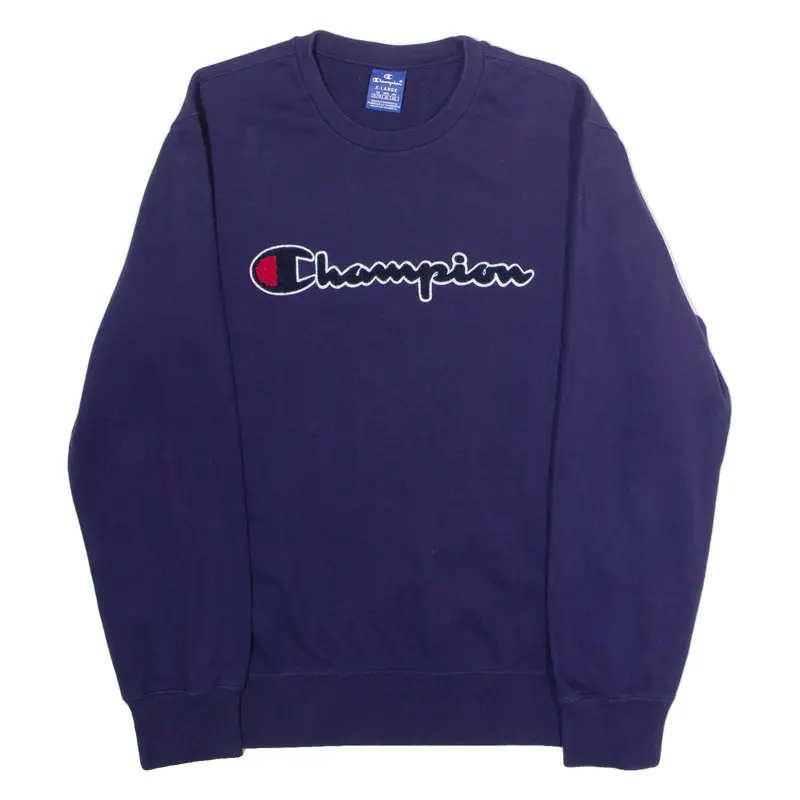 CHAMPION Mens Sweatshirt Blue Crew Neck XL