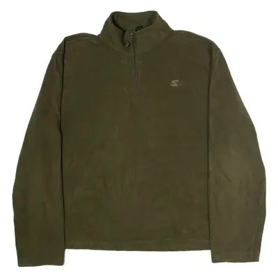 STARTER Mens Fleece Green 1/4 Zip L
