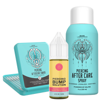 Base Laboratories Piercing Aftercare Kit | Saline Piercing Aftercare Spray -  Keloid Bump Removal Oil -  Piercing Cleaner Gel...