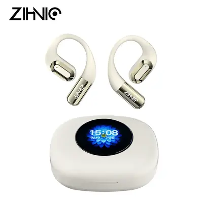 ZIHNIC CT09 True Wireless Open Ear Earbuds Bluetooth 5.4,35Hours Playtime,lPX5 Waterproof,OWS Headphones,Earphones