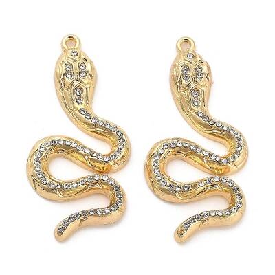 Rack Plating Alloy Pendants with Rhinestone