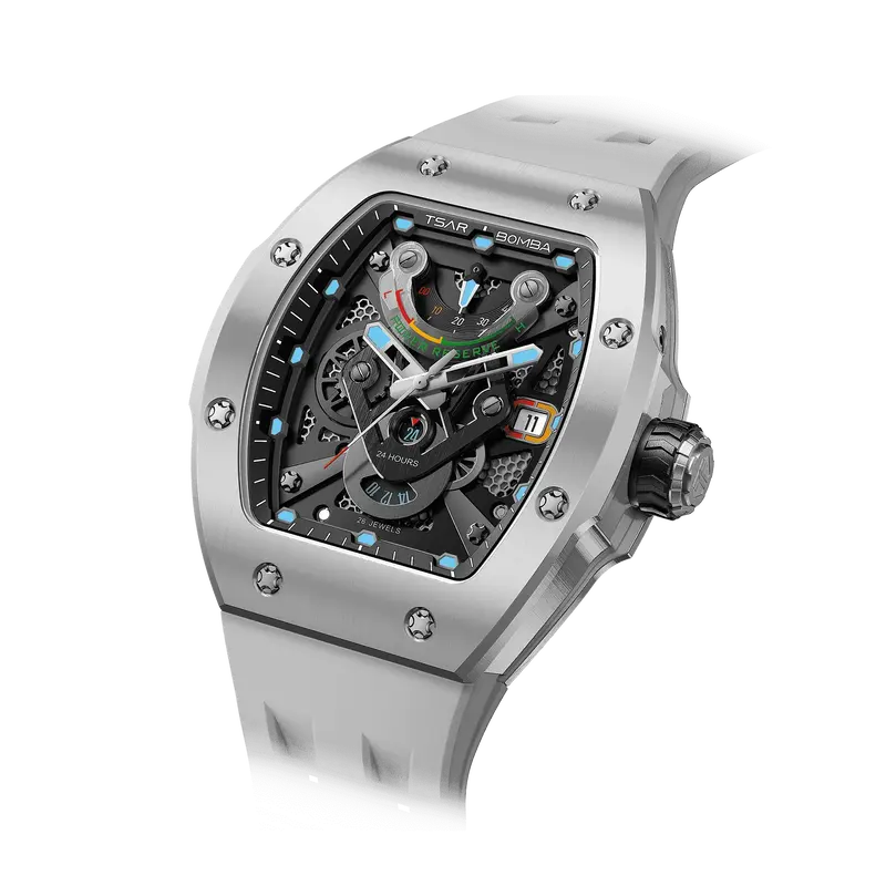 Tsar Bomba Men's Ceramic Automatic Watch | Gray | 45mm | Sapphire Crystal | Miyota Movement | 5 ATM Water-Resistant | Luxury ...