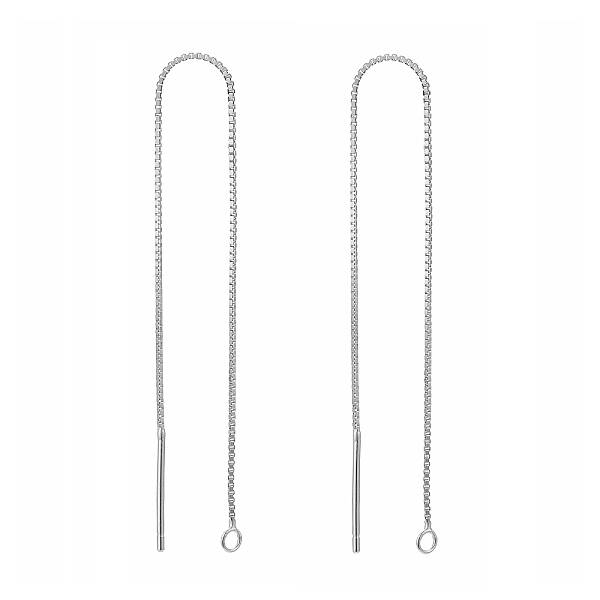 Anti-Tarnish Rhodium Plated 925 Sterling Silver Stud Earring Findings