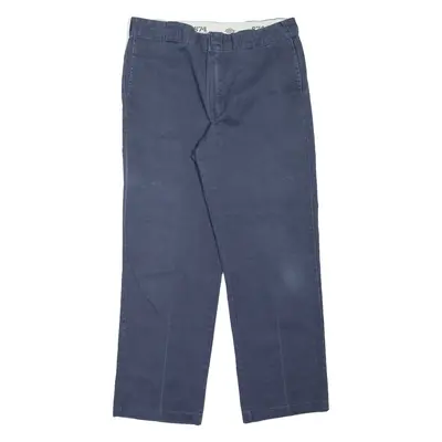 DICKIES 874 Workwear Mens Trousers Blue Regular Straight W34 L29