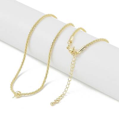 Brass Rhinestone Chain Necklace Making