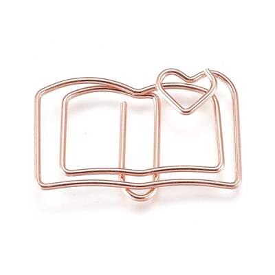 Book Shape Iron Paperclips