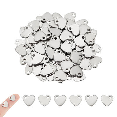 100Pcs 304 Stainless Steel Stamping Blank Tag Charms