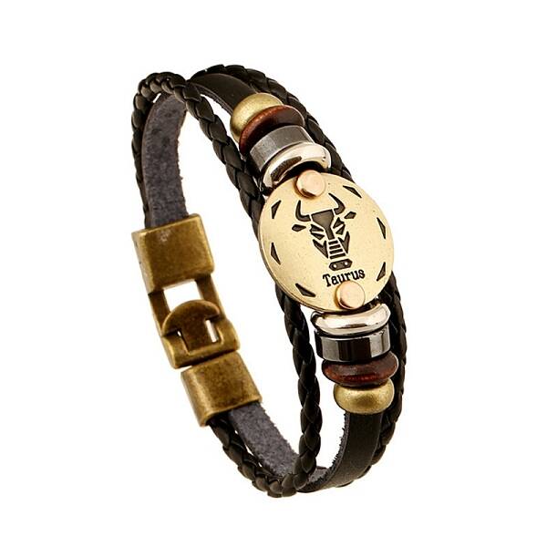 Braided Cowhide Cord Multi-Strand Bracelets