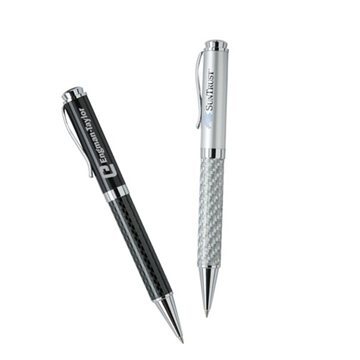100 Custom Ballpoint Pen - Carbon Fiber & Chrome