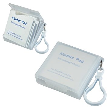 200 Customized Handy Pack Sanitizing Wipes with Carabiner - 70% ...