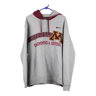 Nike College Hoodie - XL Grey Cotton Blend