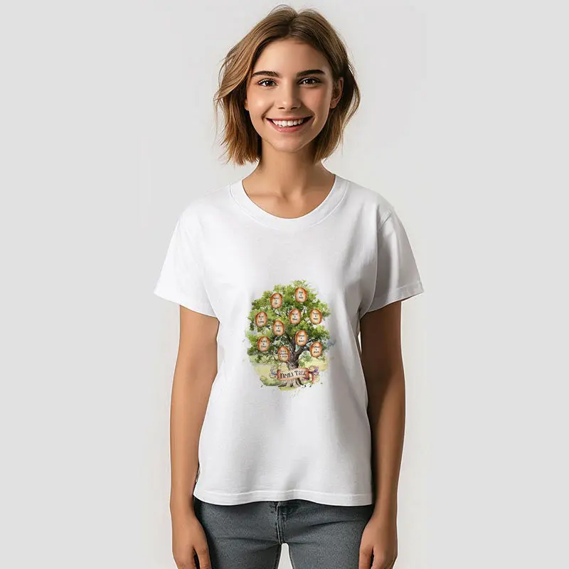 Family Reunion Tree Custom Name Watercolor T-Shirt