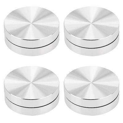 4Pcs Aluminum Turntable Base Table Tray