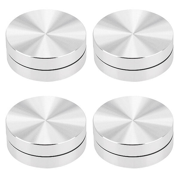 4Pcs Aluminum Turntable Base Table Tray