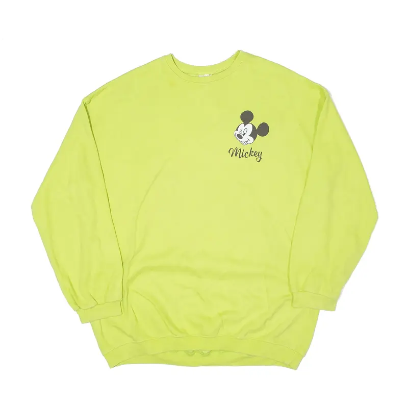 DISNEY Mickey Mouse Sweatshirt Green Womens L