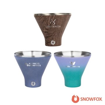 12 Custom Snowfox 8 oz Shimmer Finish Vacuum Insulated Martini Cup ...