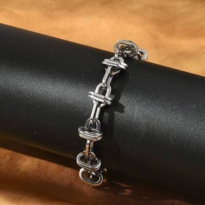 304 Stainless Steel Oval Link Chains Bracelets for Men & Women