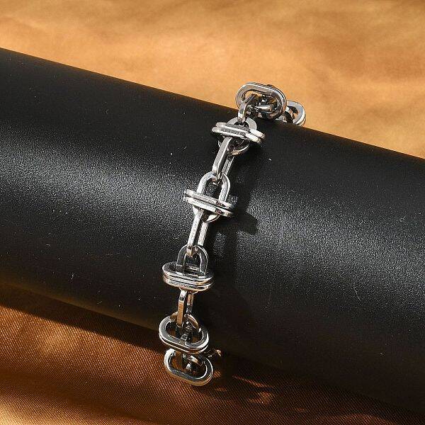 304 Stainless Steel Oval Link Chains Bracelets for Men & Women