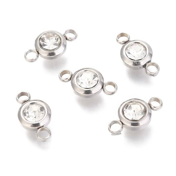 304 Stainless Steel Rhinestone Links Connectors