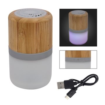 13 Custom Bamboo Wireless Light Up Speaker - LED Base & 30ft Range