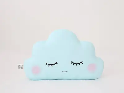Blue Mint Small Cloud Pillow