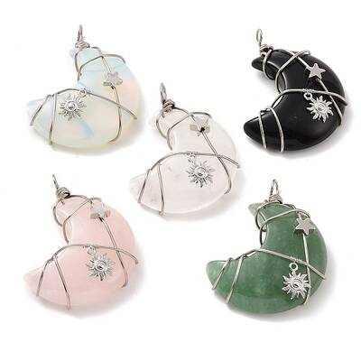 Natural Mixed Stone Pendants