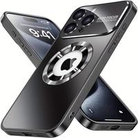 Magnetic Wireless Charging Phone Case, Ultra-Thin Frosted Hard Cover, Drop-proof Protective Case Compatible with iPhone, Casi...