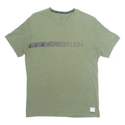 CALVIN KLEIN Mens T-Shirt Green M