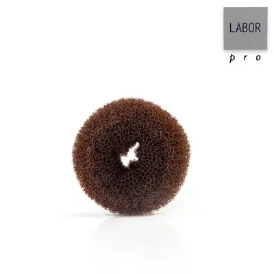 Labor medium donut hairstyle brown 9 cm