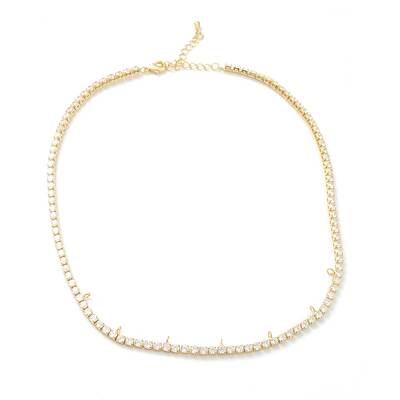 Brass Micro Pave Cubic Zirconia Necklace Making