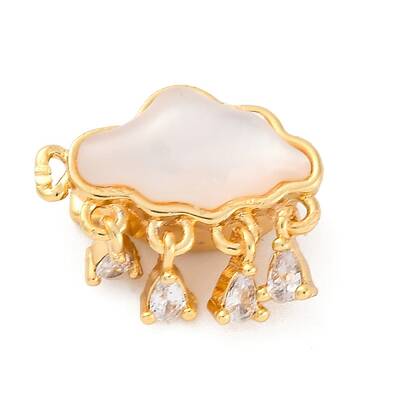 Brass Micro Pave Clear Cubic Zirconia Box Clasps