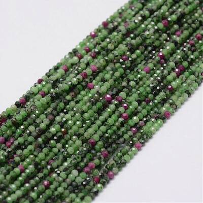 Natural Ruby in Zoisite Beads Strands