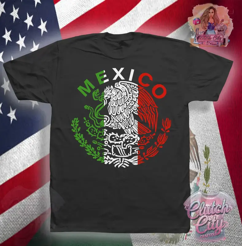 Mexico Black Cotton T-Shirt