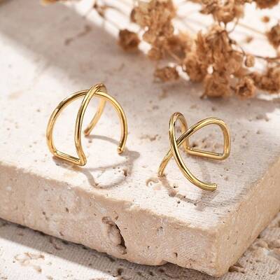 304 Stainless Steel Cross Clip on Nose Rings